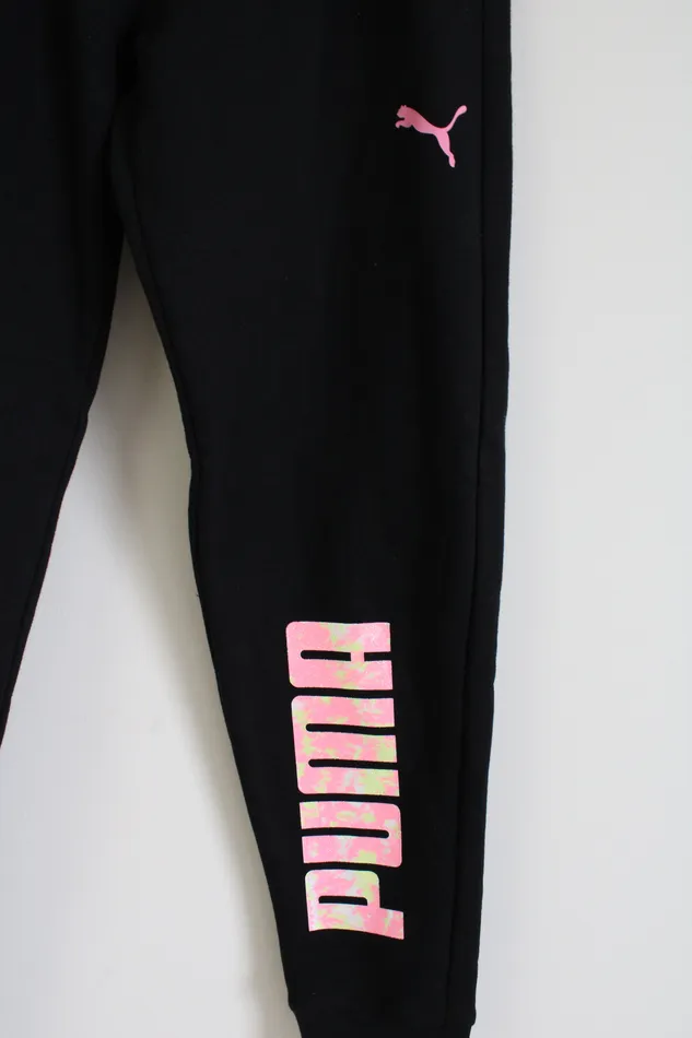 Puma Rings NEW Puma Black Logo Joggers Youth L 1214