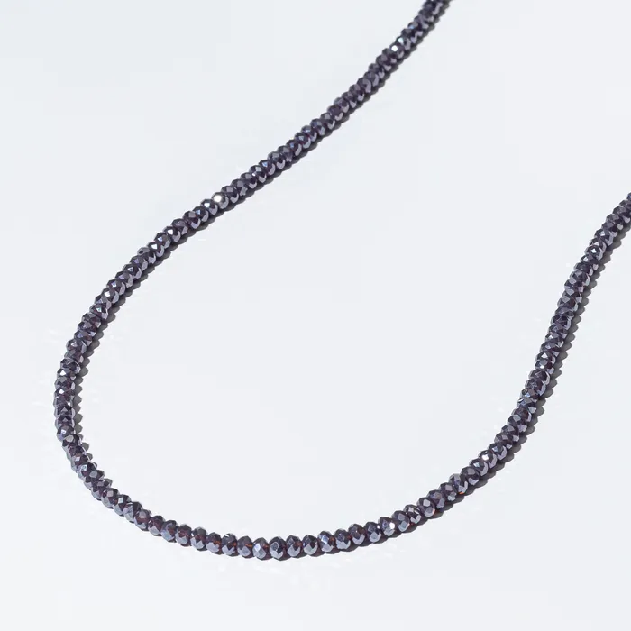 RACHEL LYNN CHICAGO 2mm Itsy Metallic Purple Quartz Beaded Necklace Necklaces