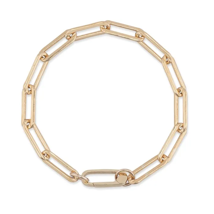 RACHEL LYNN CHICAGO Bracelets Gold Filled Paperclip Small Clasp Bracelet