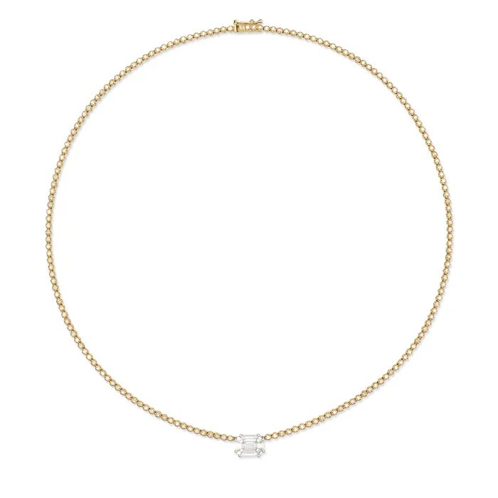RACHEL LYNN CHICAGO Necklaces 18 Karat Yellow Gold Mosaic 400cts Diamond 1600 Tennis Necklace RACHEL LYNN CHICAGO Necklaces 18 Karat Yellow Gold Mosaic 400cts Diamond 1600 Tennis Necklace