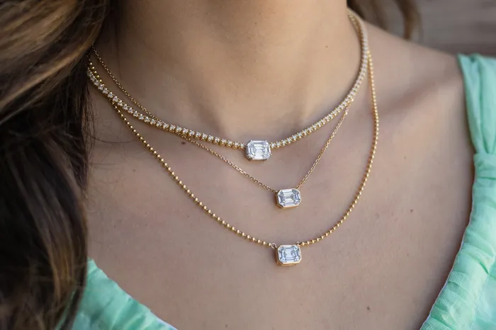 RACHEL LYNN CHICAGO Necklaces 18 Karat Yellow Gold Mosaic 400cts Diamond 1600 Tennis Necklace