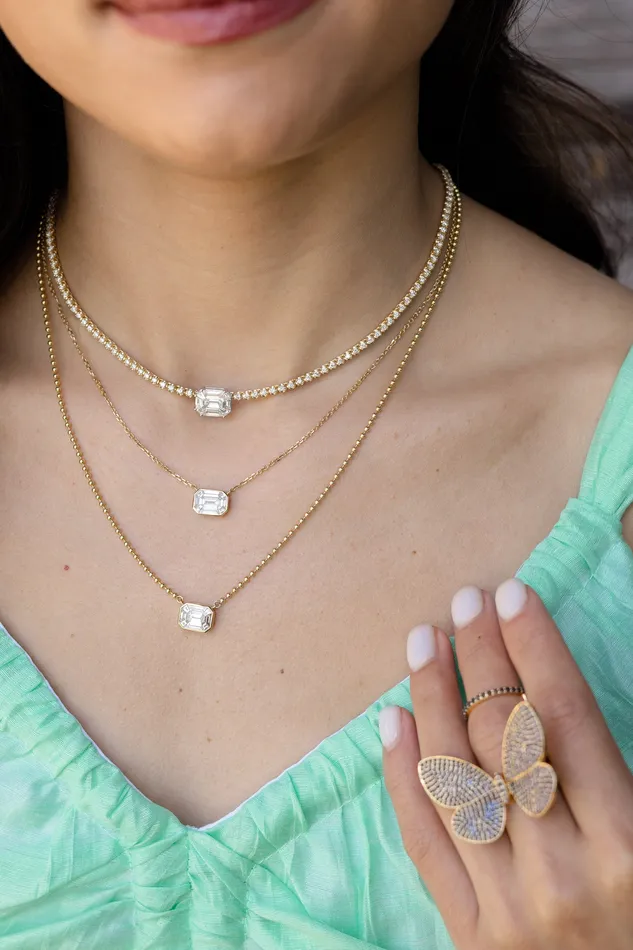 RACHEL LYNN CHICAGO Necklaces 18 Karat Yellow Gold Mosaic 400cts Diamond 1600 Tennis Necklace