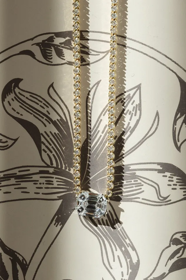 RACHEL LYNN CHICAGO Necklaces 18 Karat Yellow Gold Mosaic 400cts Diamond 1600 Tennis Necklace