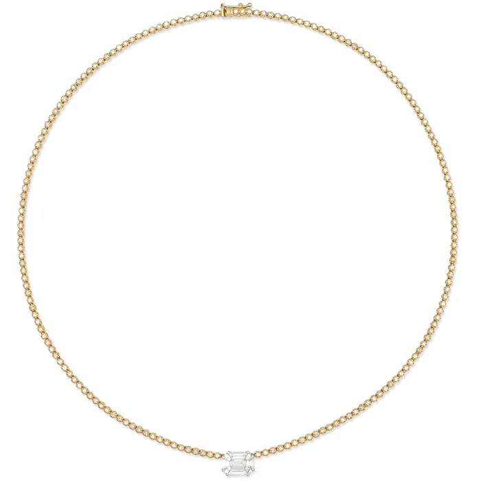 RACHEL LYNN CHICAGO Necklaces 18 Karat Yellow Gold Mosaic 400cts Diamond 1600 Tennis Necklace