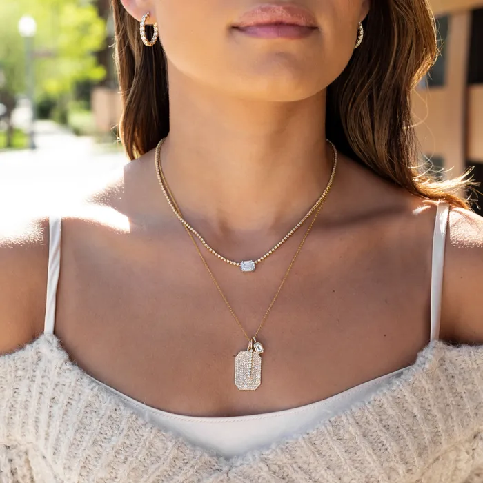 RACHEL LYNN CHICAGO Necklaces 18 Karat Yellow Gold Mosaic 400cts Diamond 1600 Tennis Necklace