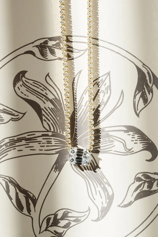 RACHEL LYNN CHICAGO Necklaces 18 Karat Yellow Gold Mosaic 400cts Diamond 1600 Tennis Necklace