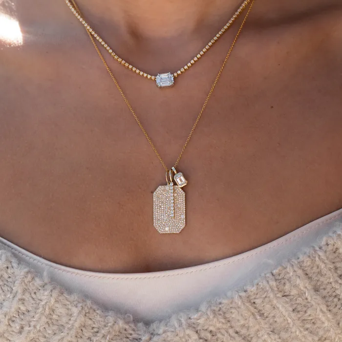 RACHEL LYNN CHICAGO Necklaces 18 Karat Yellow Gold Mosaic 400cts Diamond 1600 Tennis Necklace