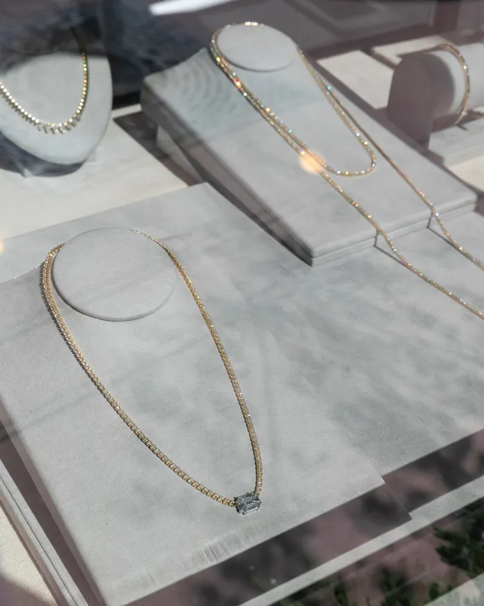 RACHEL LYNN CHICAGO Necklaces 18 Karat Yellow Gold Mosaic 400cts Diamond 1600 Tennis Necklace