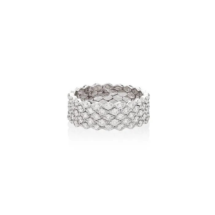 RACHEL LYNN CHICAGO Rings White Gold and Diamond Chain Link Ring