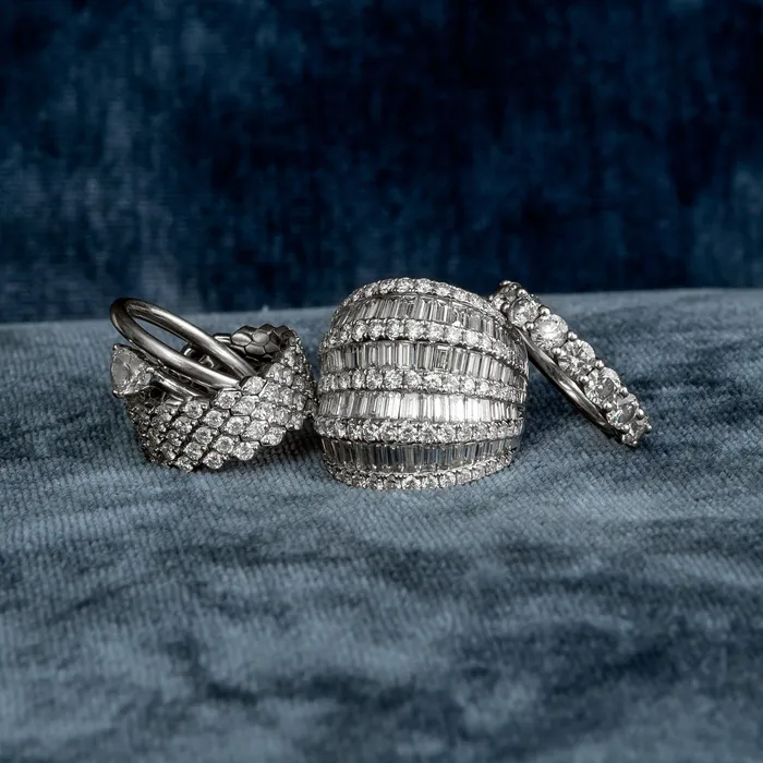RACHEL LYNN CHICAGO Rings White Gold and Diamond Chain Link Ring