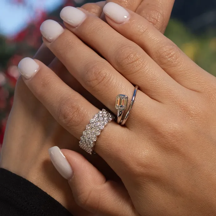 RACHEL LYNN CHICAGO Rings White Gold and Diamond Chain Link Ring