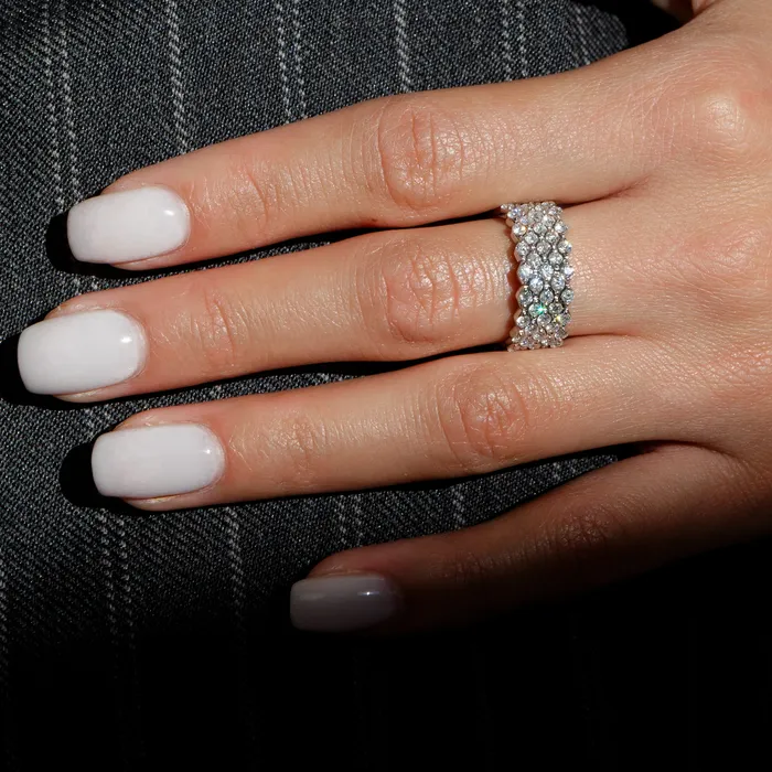 RACHEL LYNN CHICAGO Rings White Gold and Diamond Chain Link Ring
