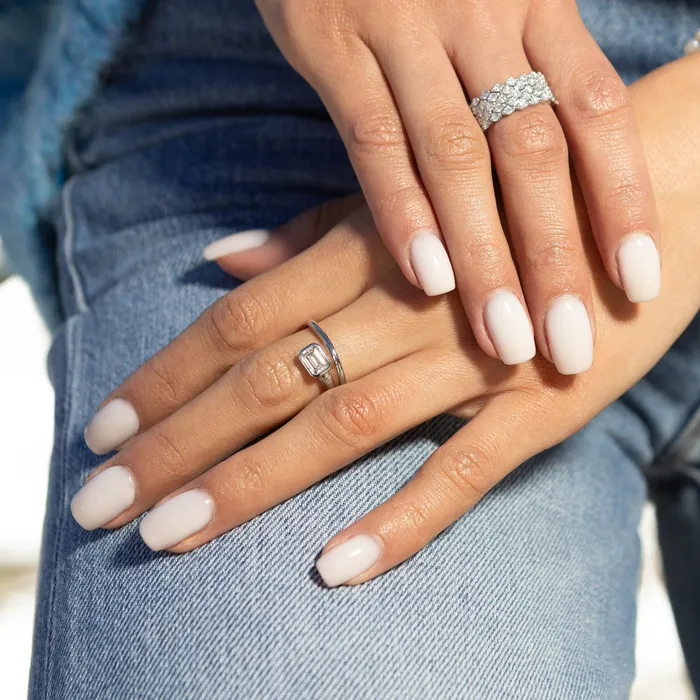 RACHEL LYNN CHICAGO Rings White Gold and Diamond Chain Link Ring