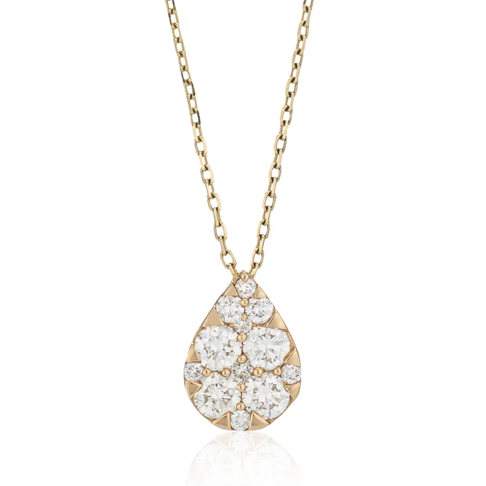 RACHEL LYNN CHICAGO Yellow Pave Diamond Slide Pear Necklace Necklaces