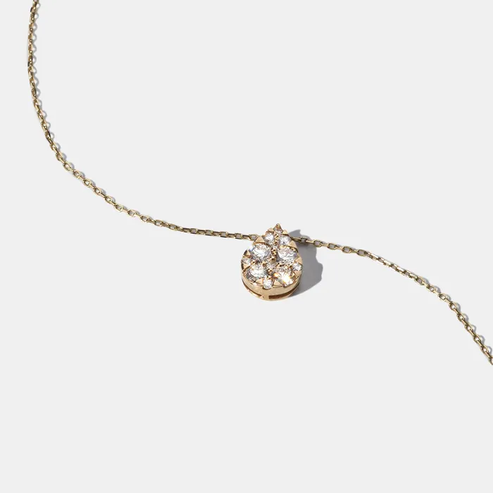 RACHEL LYNN CHICAGO Yellow Pave Diamond Slide Pear Necklace Necklaces