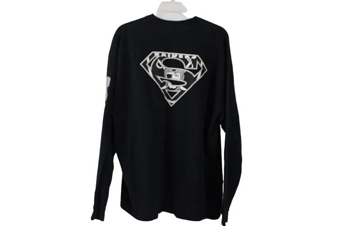 Raiders Black Long Sleeved Tee 2XL Gildan Rings