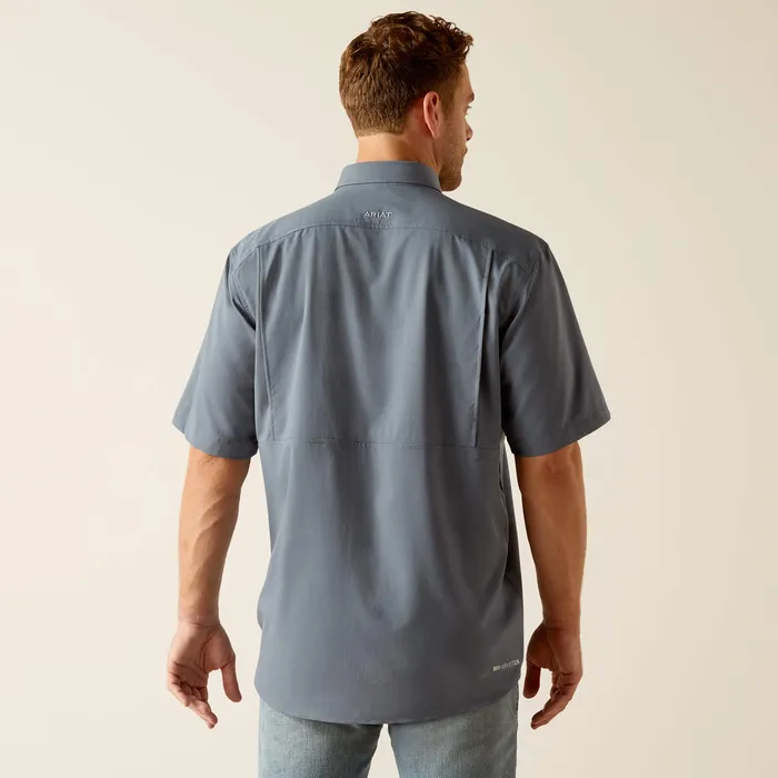 Rings ARIAT MENS CLOTHING ARIAT MENS VENTTEK CLASSIC SHORT SLEEVE SHIRT NEWSBOY BLUE