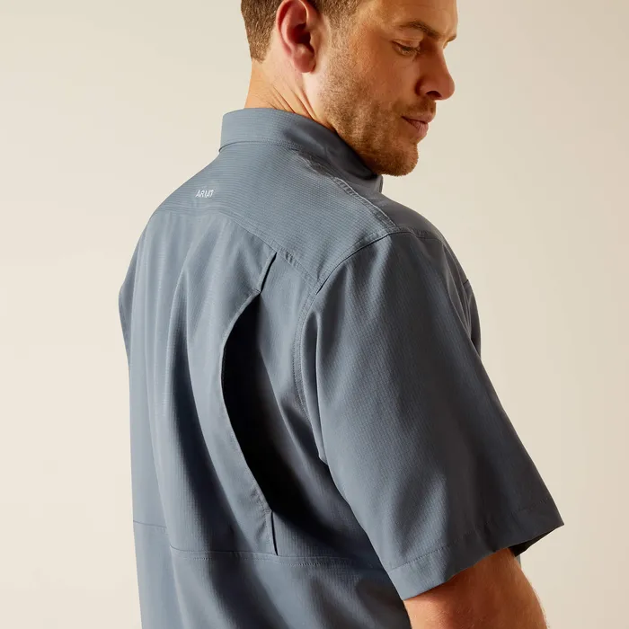 Rings ARIAT MENS CLOTHING ARIAT MENS VENTTEK CLASSIC SHORT SLEEVE SHIRT NEWSBOY BLUE