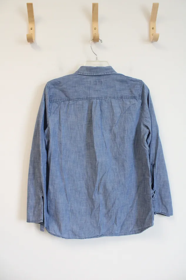 Rings Banana Republic Banana Republic Boyfriend Fit Blue Chambray Button Down Top M