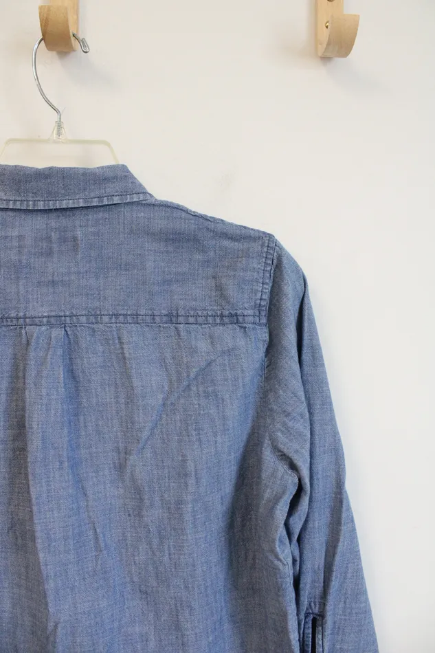 Rings Banana Republic Banana Republic Boyfriend Fit Blue Chambray Button Down Top M
