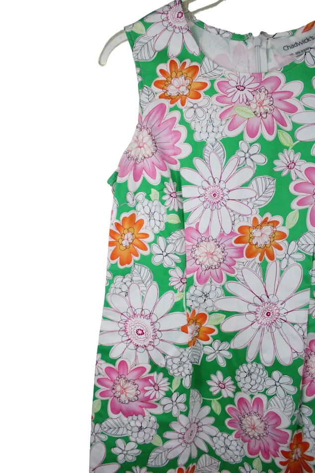 Rings Chadwicks Green Floral Dress 6 Petite Chadwicks