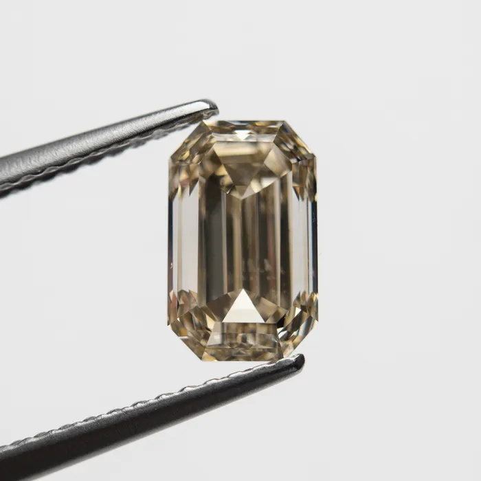 Rings Champagne Step Cut Diamond 203ct Cut Corner Rectangle Misfit Diamonds