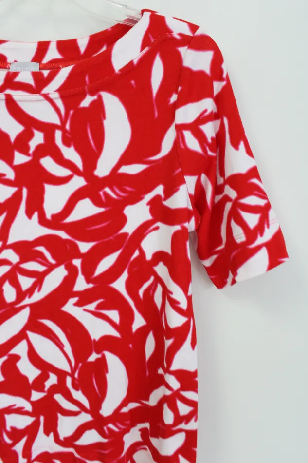 Rings Chicos Chicos Red Pink White Patterned Cotton Top 1 M