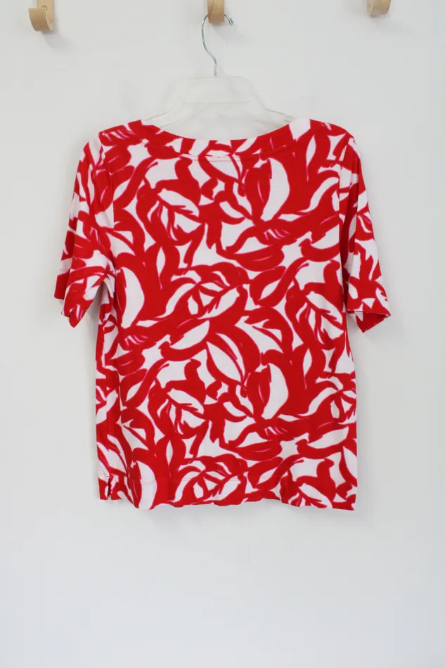 Rings Chicos Chicos Red Pink White Patterned Cotton Top 1 M