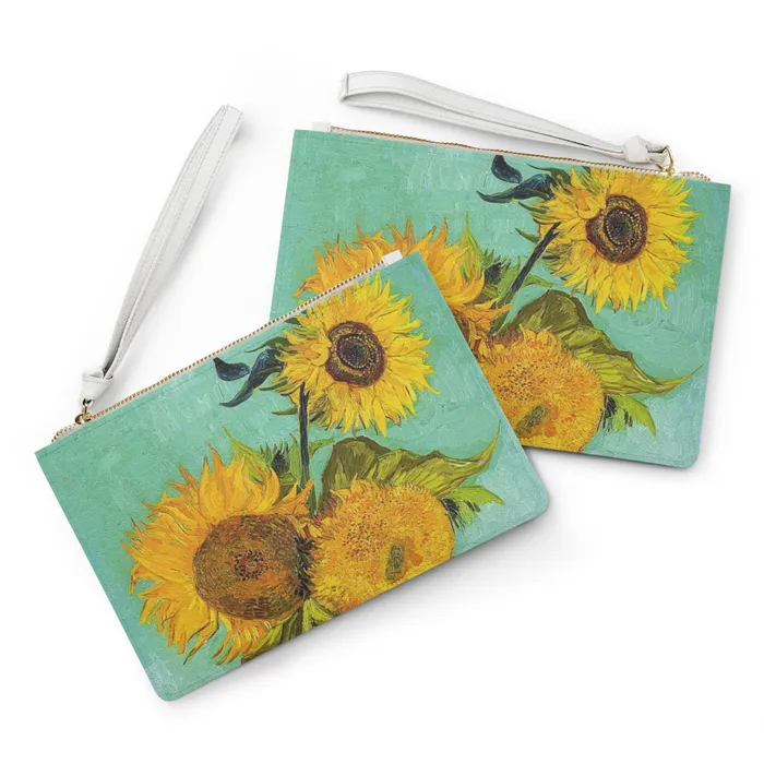 Rings Clutch Bag Van Gogh Sunflower Design Portraits by NC