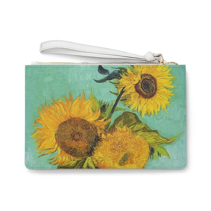 Rings Clutch Bag Van Gogh Sunflower Design Portraits by NC