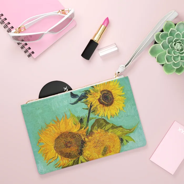 Rings Clutch Bag Van Gogh Sunflower Design Portraits by NC