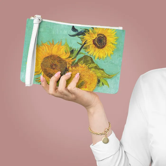 Rings Clutch Bag Van Gogh Sunflower Design Portraits by NC