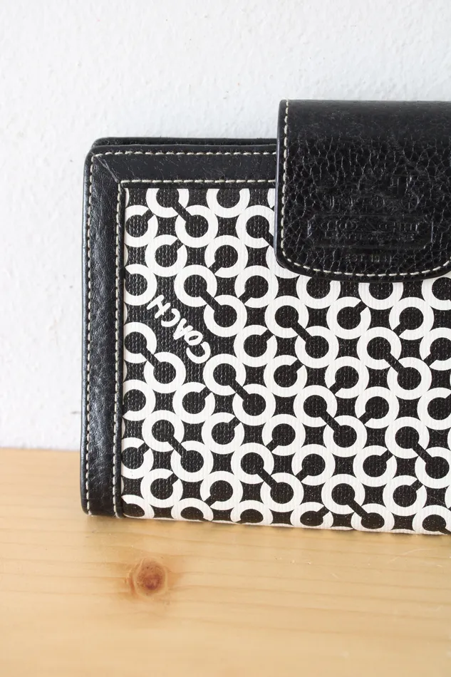 Rings Coach Coach Wallet Black and White