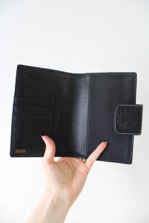 Rings Coach Coach Wallet Black and White