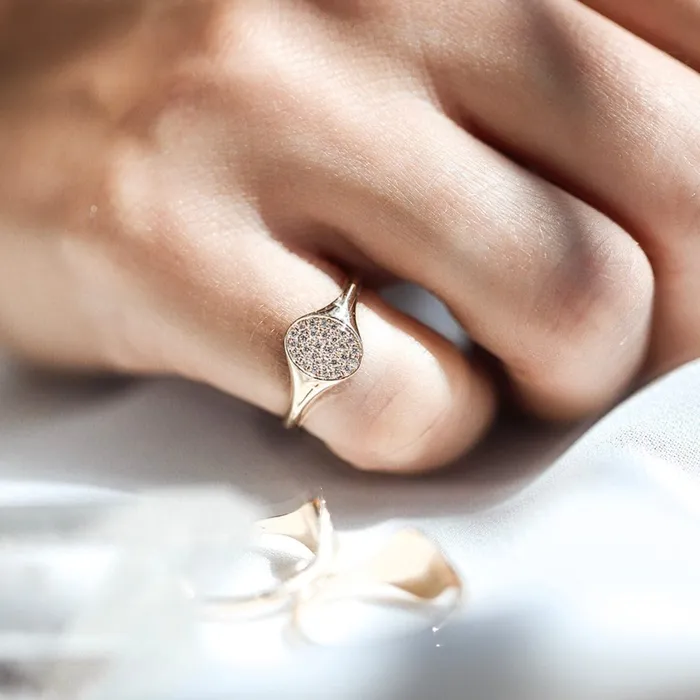 Rings Consider the Wldflwrs Spark Namesake Diamond Signet