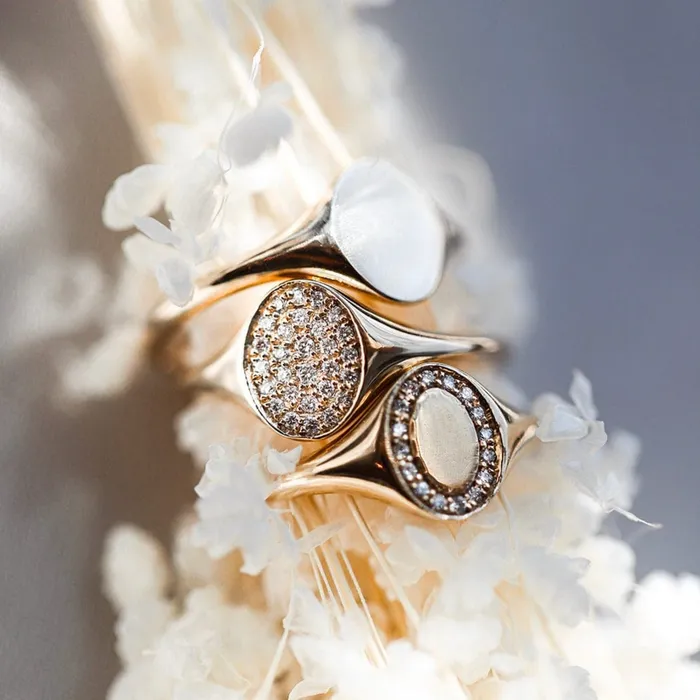Rings Consider the Wldflwrs Spark Namesake Diamond Signet