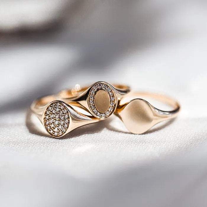 Rings Consider the Wldflwrs Spark Namesake Diamond Signet