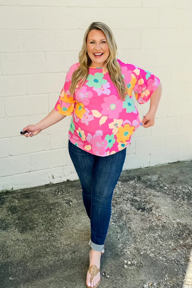 Rings Cream N Sugar Fresh Beginnings Floral Top