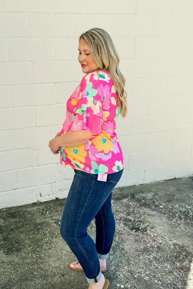 Rings Cream N Sugar Fresh Beginnings Floral Top