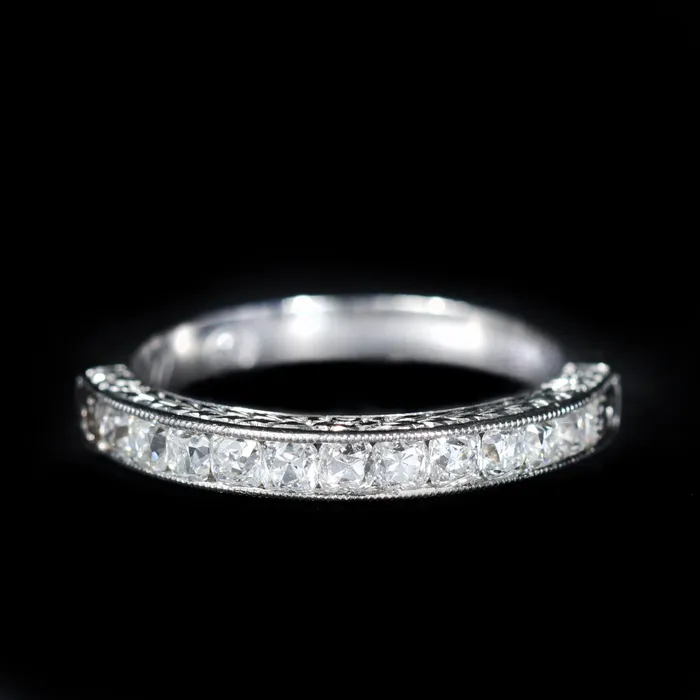 Rings Dover Jewelry Diamonds Estate Platinum 070 Carat Old Mine Cut Diamond Band Rings Dover Jewelry Diamonds Estate Platinum 070 Carat Old Mine Cut Diamond Band
