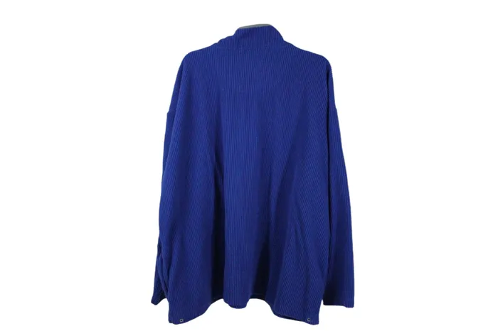 Rings Faded Glory Blue Rib Fleece Pullover 3XL Faded Glory