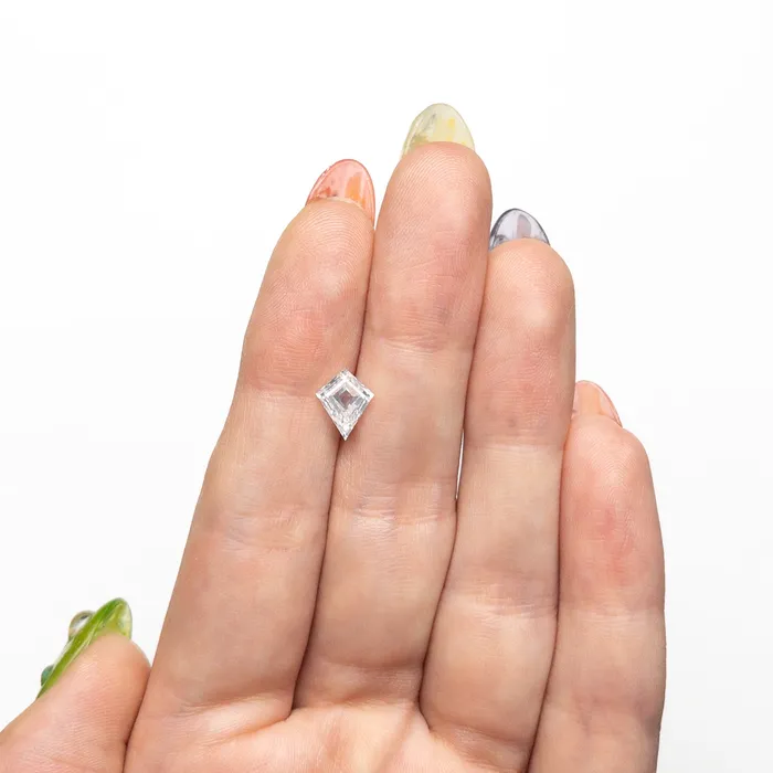 Rings Fancy White Step Cut Diamond 102ct Kite Misfit Diamonds