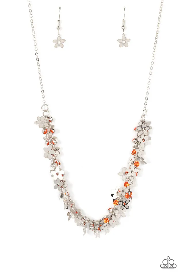 Rings Fearlessly Floral Orange Paparazzi Accessories