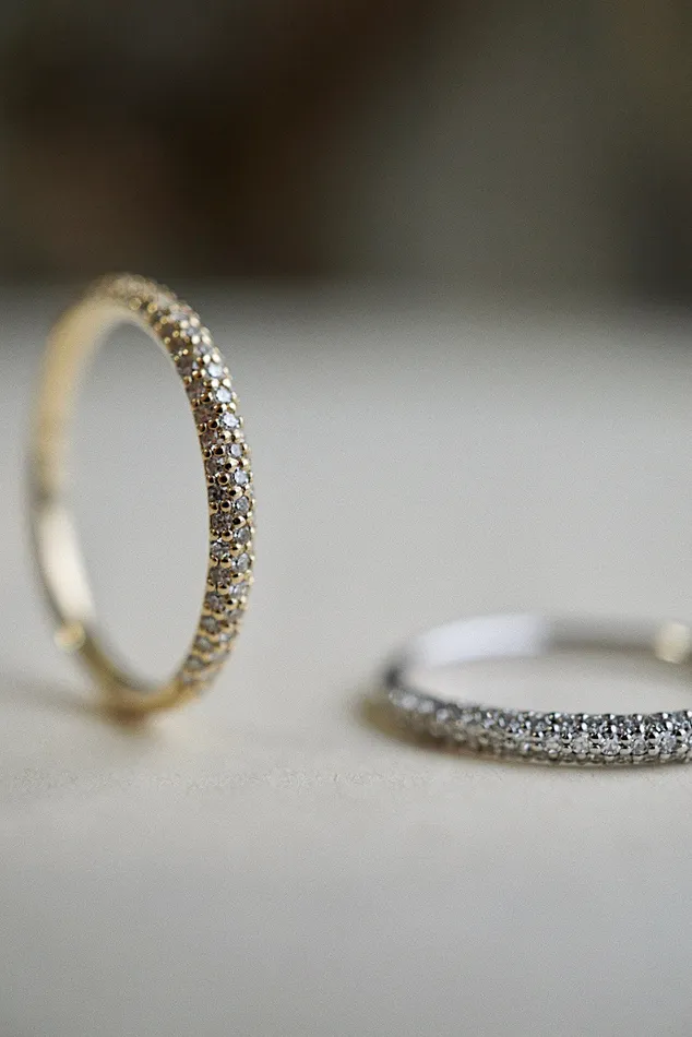 Rings Foe Dear 14k Gold Micropav Diamond Band Size 7