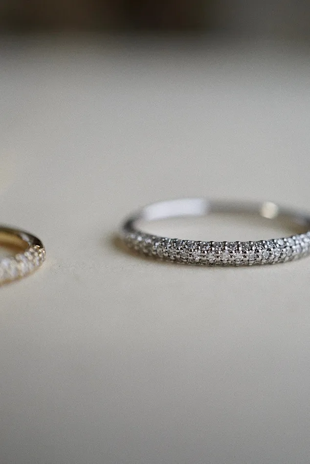 Rings Foe Dear 14k Gold Micropav Diamond Band Size 7