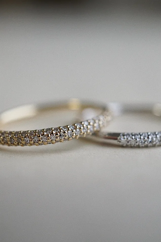 Rings Foe Dear 14k Gold Micropav Diamond Band Size 7