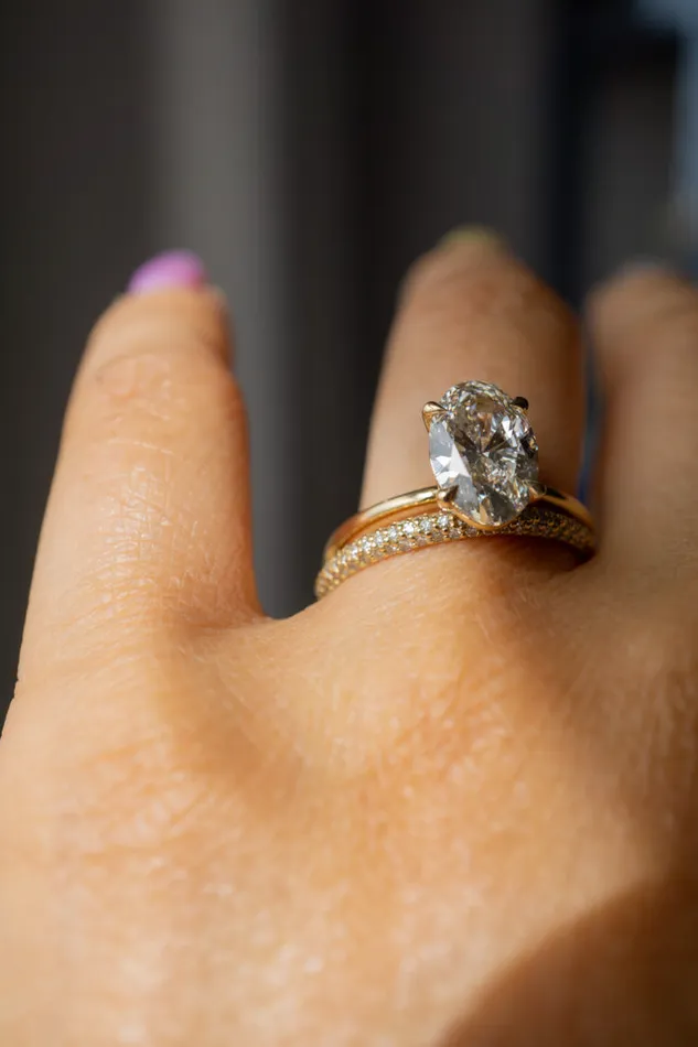 Rings Foe Dear 14k Gold Micropav Diamond Band Size 7