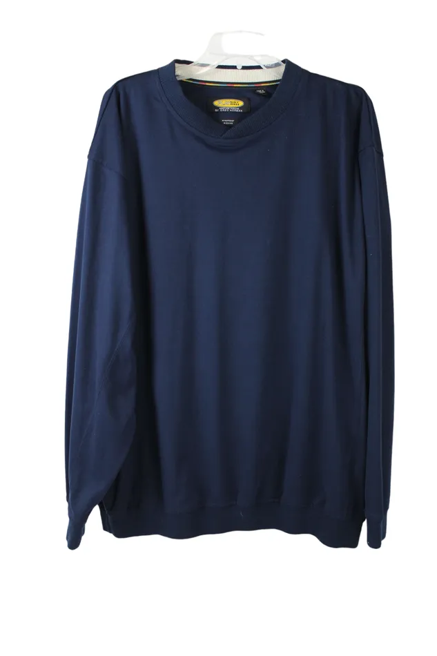 Rings Greg Norman Greg Norman PlayDry Navy Blue Windproof Wicking Shirt XL