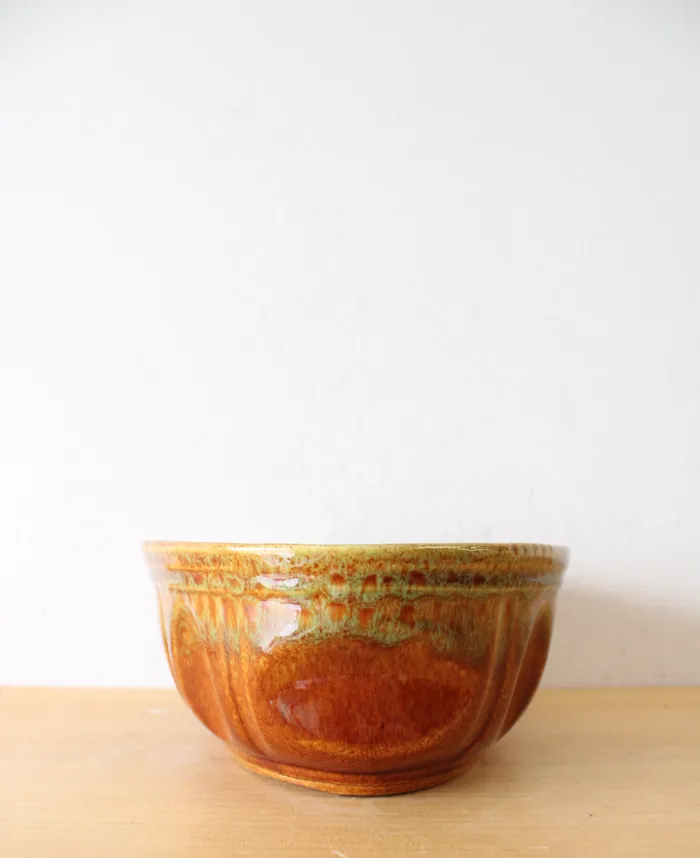 Rings Haeger Haeger Brown Green Glazed Oval Dish