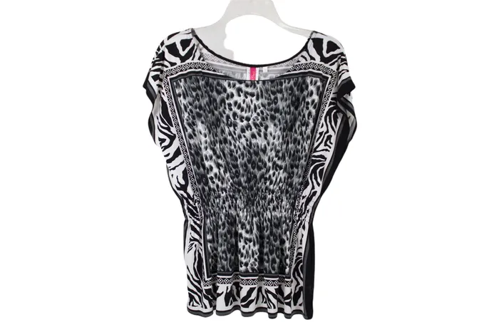 Rings Heart Soul Heart Soul Black Pattern Blouse S